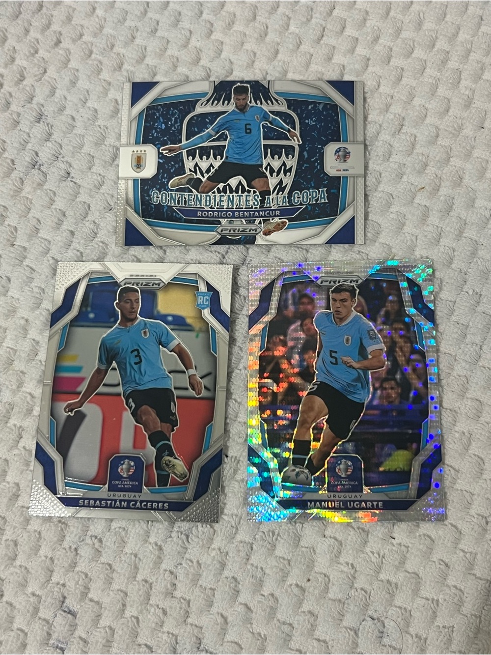 Lot of 3, Panini Prizm Uruguay Soccer Trading Card